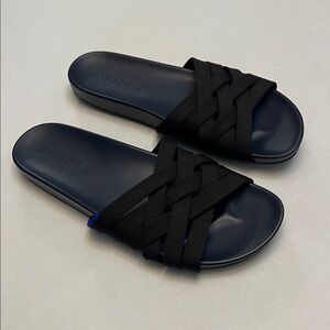 ROTHY’S THE SLIDE NIGHT SKY BLACK NAVY BLUE SANDALS FLATS SHOES WOMEN SIZE 8